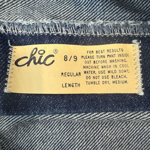 Vintage Chic Jeans Womens 8/9 Blue High Rise Western Riding Dark Wash Made USA - Picture 4 of 10